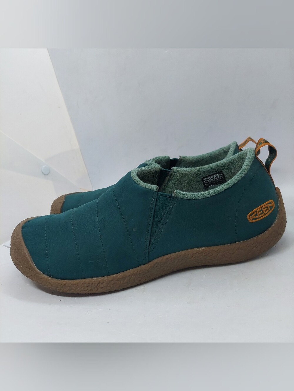 Keen Howser II Womens Size 10.5 Green Teal Outdoor Fleece Comfort Slipper Shoes